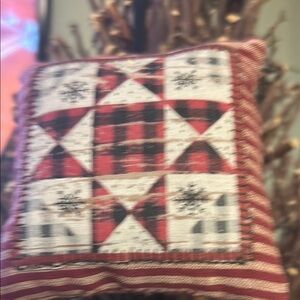 Plaid Patchwork Throw Pillow